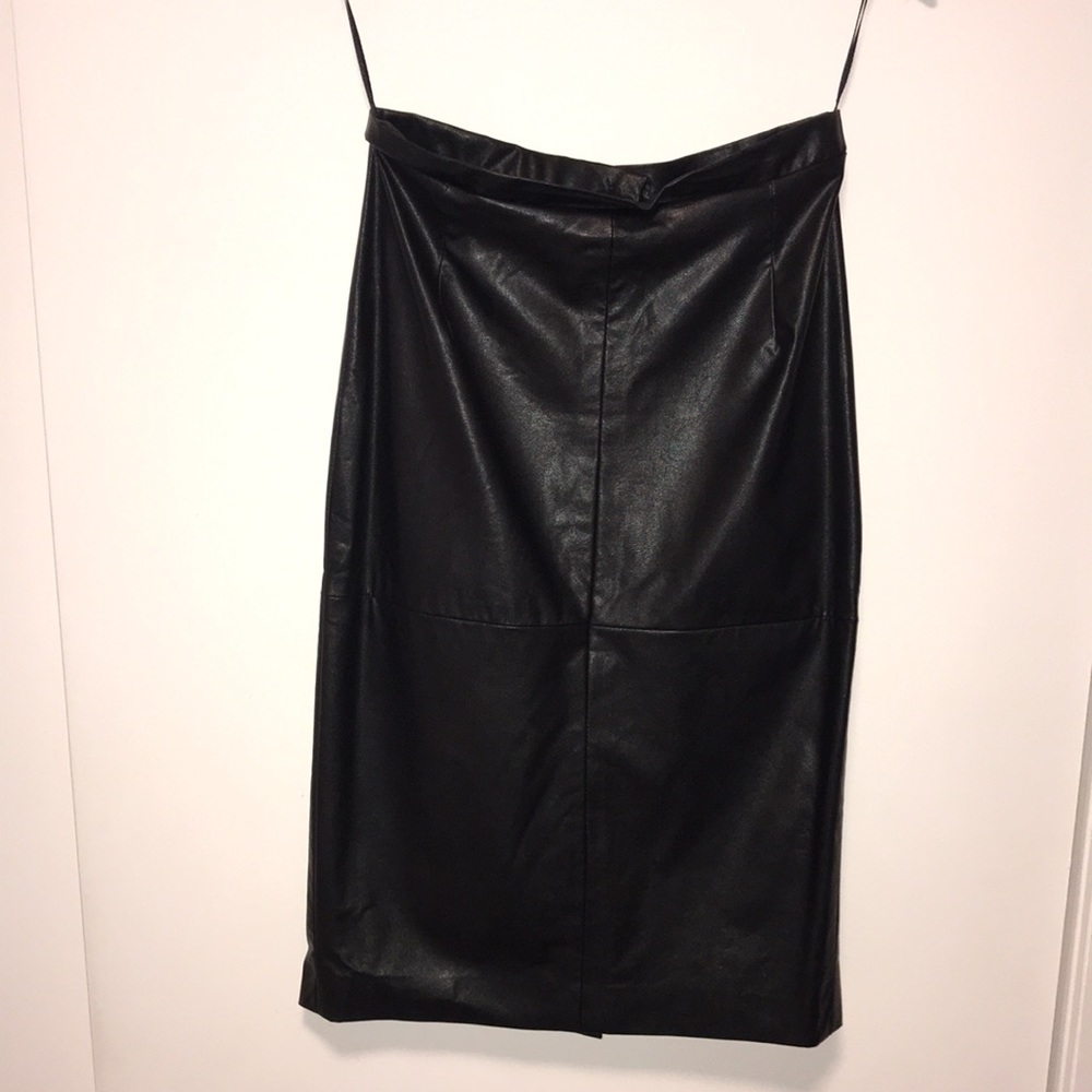 Italian Faux Leather Pencil Skirt